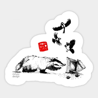 Urban Wildlife - badger Sticker